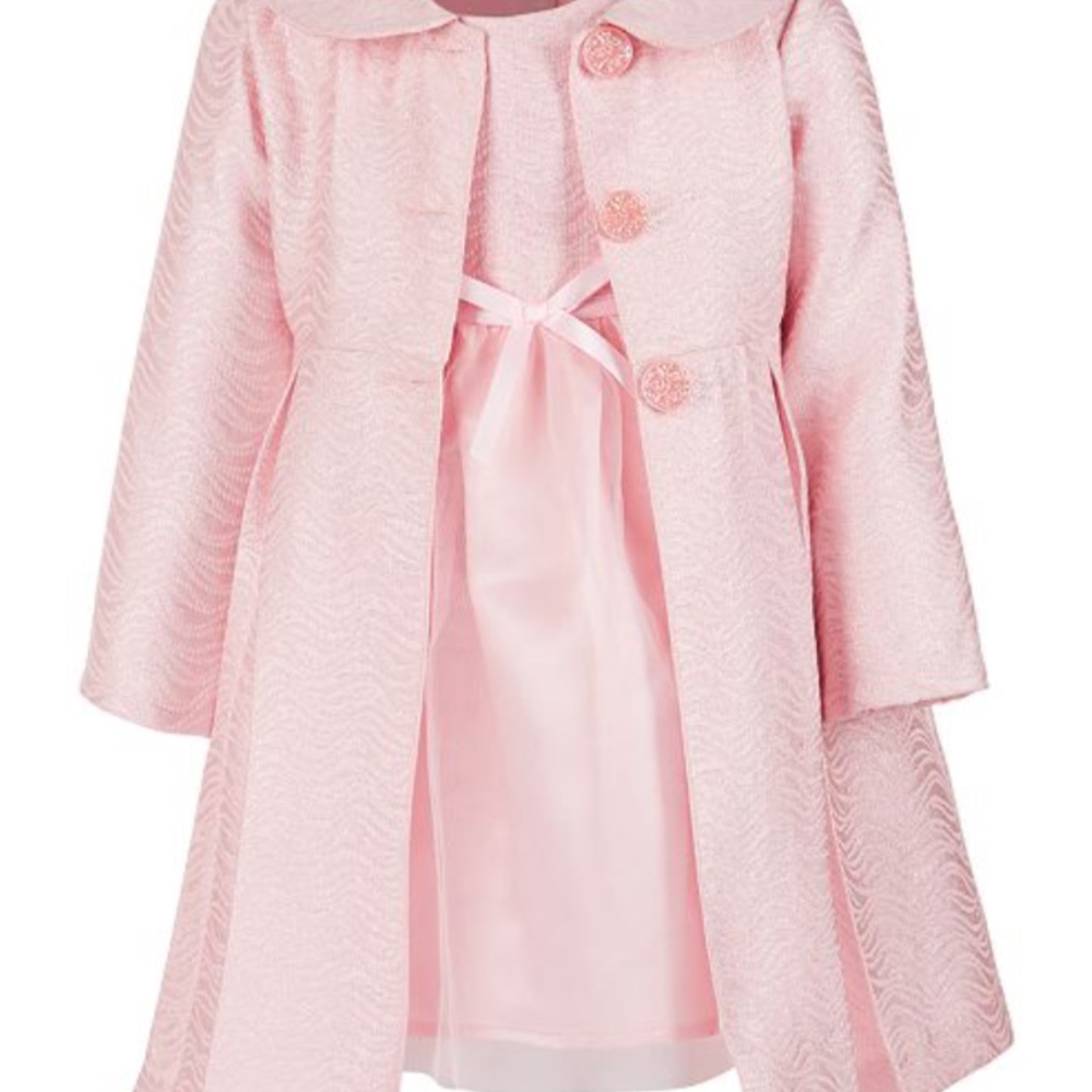 Glitter Dress & Coat Set